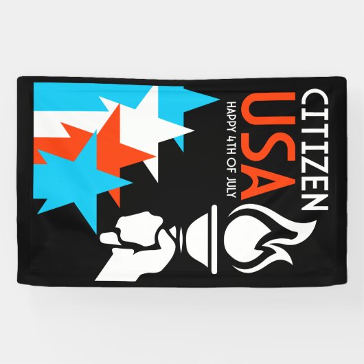 Tag der Unabhängigkeit Amerikas Banner (Horizontal)