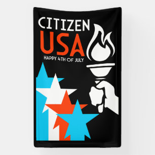 Tag der Unabhängigkeit Amerikas Banner
