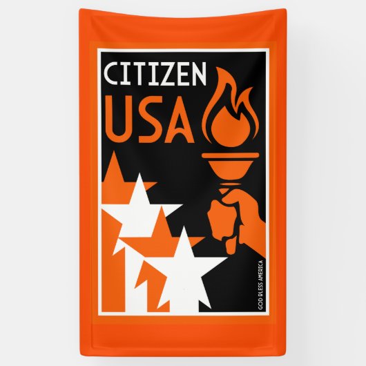 Tag der Unabhängigkeit Amerikas Banner (Vertikal)