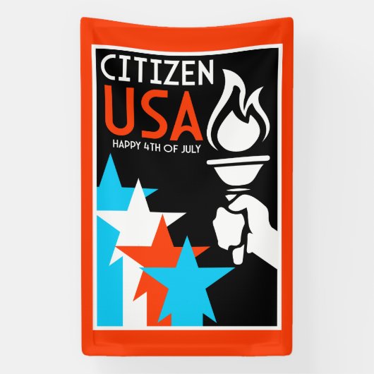 Tag der Unabhängigkeit Amerikas Banner (Vertikal)
