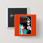 Tag der Unabhängigkeit Amerikas Button (Vorne & Hinten)