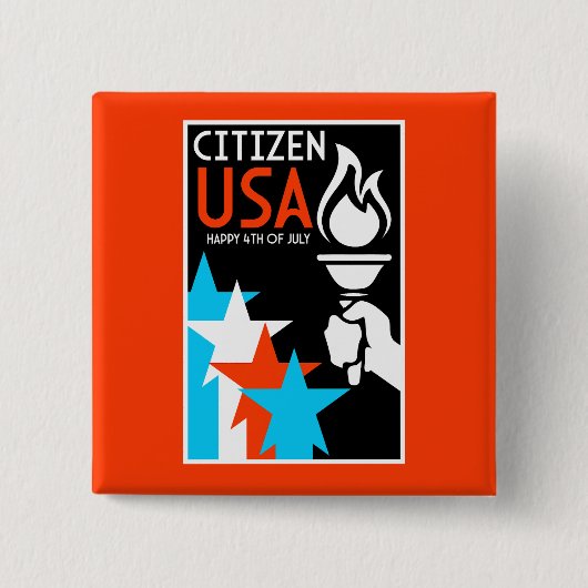 Tag der Unabhängigkeit Amerikas Button (Vorderseite)