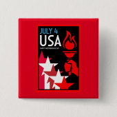 Tag der Unabhängigkeit Amerikas Button (Vorderseite)