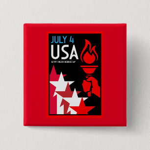 Tag der Unabhängigkeit Amerikas Button