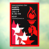 Tag der Unabhängigkeit Amerikas Fensteraufkleber (Blatt 3)