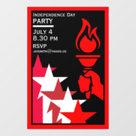 Tag der Unabhängigkeit Amerikas Fensteraufkleber