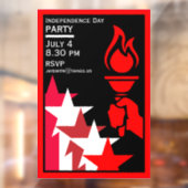 Tag der Unabhängigkeit Amerikas Fensteraufkleber (Blatt 2)