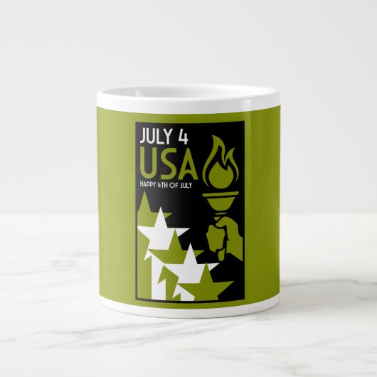 Tag der Unabhängigkeit Amerikas Jumbo-Tasse (Vorderseite)