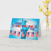 Tag der Unabhängigkeit Amerikas Karte (Gelbe Blume)