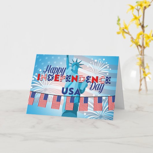 Tag der Unabhängigkeit Amerikas Karte (Gelbe Blume)