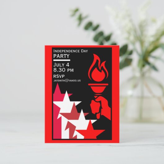 Tag der Unabhängigkeit Amerikas Postkarte (Stehend Vorderseite)