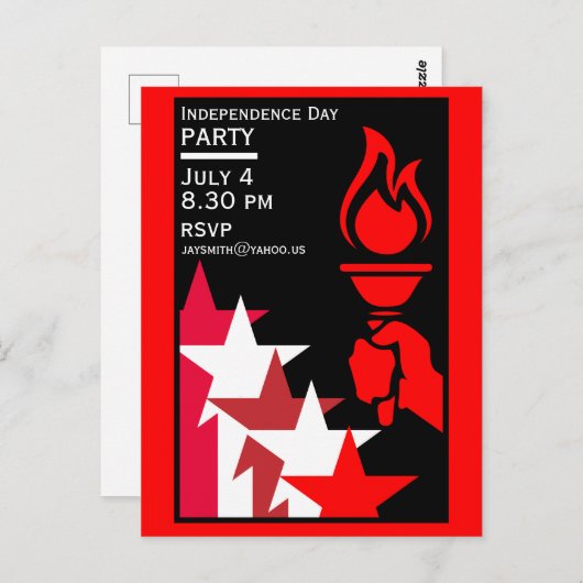 Tag der Unabhängigkeit Amerikas Postkarte (Vorne/Hinten)