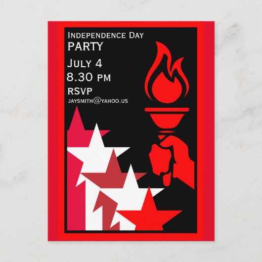 Tag der Unabhängigkeit Amerikas Postkarte (Vorderseite)