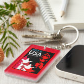Tag der Unabhängigkeit Amerikas Schlüsselanhänger (Vorderseite rechts)