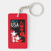 Tag der Unabhängigkeit Amerikas Schlüsselanhänger (Rückseite)
