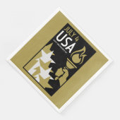 Tag der Unabhängigkeit Amerikas Serviette (Ecke)
