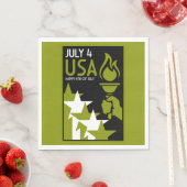 Tag der Unabhängigkeit Amerikas Serviette (Beispiel)