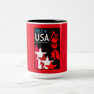 Tag der Unabhängigkeit Amerikas Zweifarbige Tasse