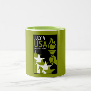 Tag der Unabhängigkeit Amerikas Zweifarbige Tasse