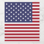 Tag der Unabhängigkeit der amerikanischen Flagge A Weinetikett (Einzelnes Label)