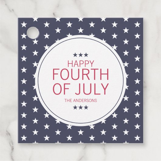 Tag der Unabhängigkeit der klassischen Navy Amerik Geschenkanhänger (Vorderseite)