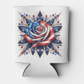 Tag der Unabhängigkeit der patriotischen Rose Dosenkühler (Vorderseite)