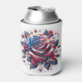Tag der Unabhängigkeit der patriotischen Rose Dosenkühler (Kanne Vorderseite)