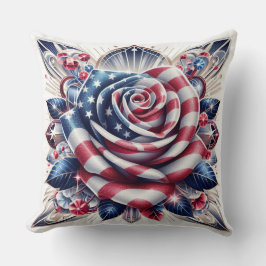 Tag der Unabhängigkeit der patriotischen Rose Kissen