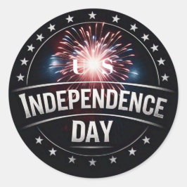 "Tag der Unabhängigkeit der USA" Feuerwerke und St Runder Aufkleber