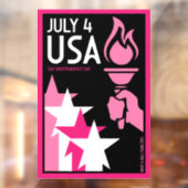 Tag der Unabhängigkeit Fensteraufkleber (Blatt 2)