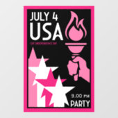 Tag der Unabhängigkeit Fensteraufkleber (Blatt)