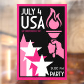 Tag der Unabhängigkeit Fensteraufkleber (Blatt 2)