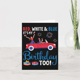 Tag der Unabhängigkeit rot weiß und blau seine Geb Karte