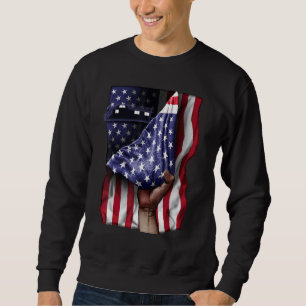 Tag der Unabhängigkeit US Flag Houseboat Sweatshirt