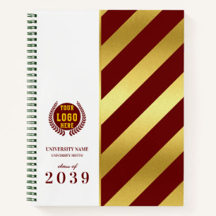 Tag der Uni der Red Gold School Abschluss Notizblock
