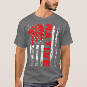 Tag der Ureinwohner Amerikas Vintage-Flagge USA  T-Shirt