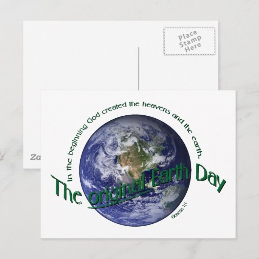 Tag der ursprünglichen Erde Postkarte (Vorne/Hinten)