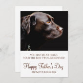 Tag der Väter des benutzerdefinierten Hundes-Fotos Mitteilungskarte (Vorne/Hinten)
