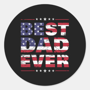 Tag der Väter für Vater Bester Vater je US-amerika Runder Aufkleber