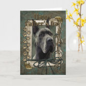 Tag der Väter - Steinpfähle - Großes Ding - Grau Karte (Gelbe Blume)