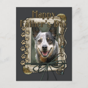 Tag der Väter - Steinpfähle - Rinderhund Postkarte