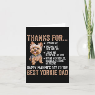 Tag der Väter zum besten Yorkie-Vater Yorkshire Te Karte