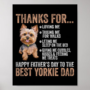 Tag der Väter zum besten Yorkie-Vater Yorkshire Te Poster