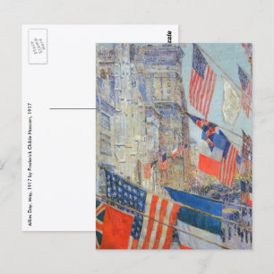 Tag der Verbündeten, Mai 1917 von Childe Hassam, V Postkarte