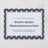 Tag der Verwaltungsfachleute in Unternehmen Postkarte (Vorderseite)
