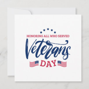 Tag der Veteranen - Alle, die gedient haben, ehren