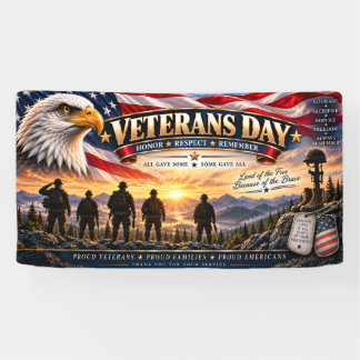 Tag der Veteranen Ehre Gedenken Patriotisch Banner