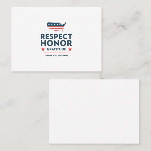 Tag der Veteranen mit Dankesworte (Vorne/Hinten)