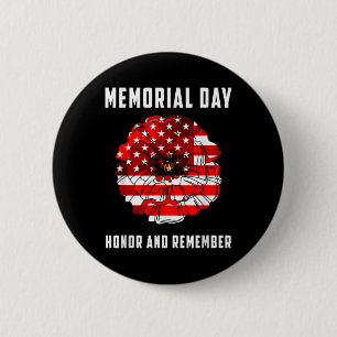 Tag der Veteranen Roter Mohn Blume Usa Gedenktag 2 Button