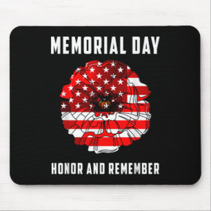 Tag der Veteranen Roter Mohn Blume Usa Gedenktag 2 Mousepad